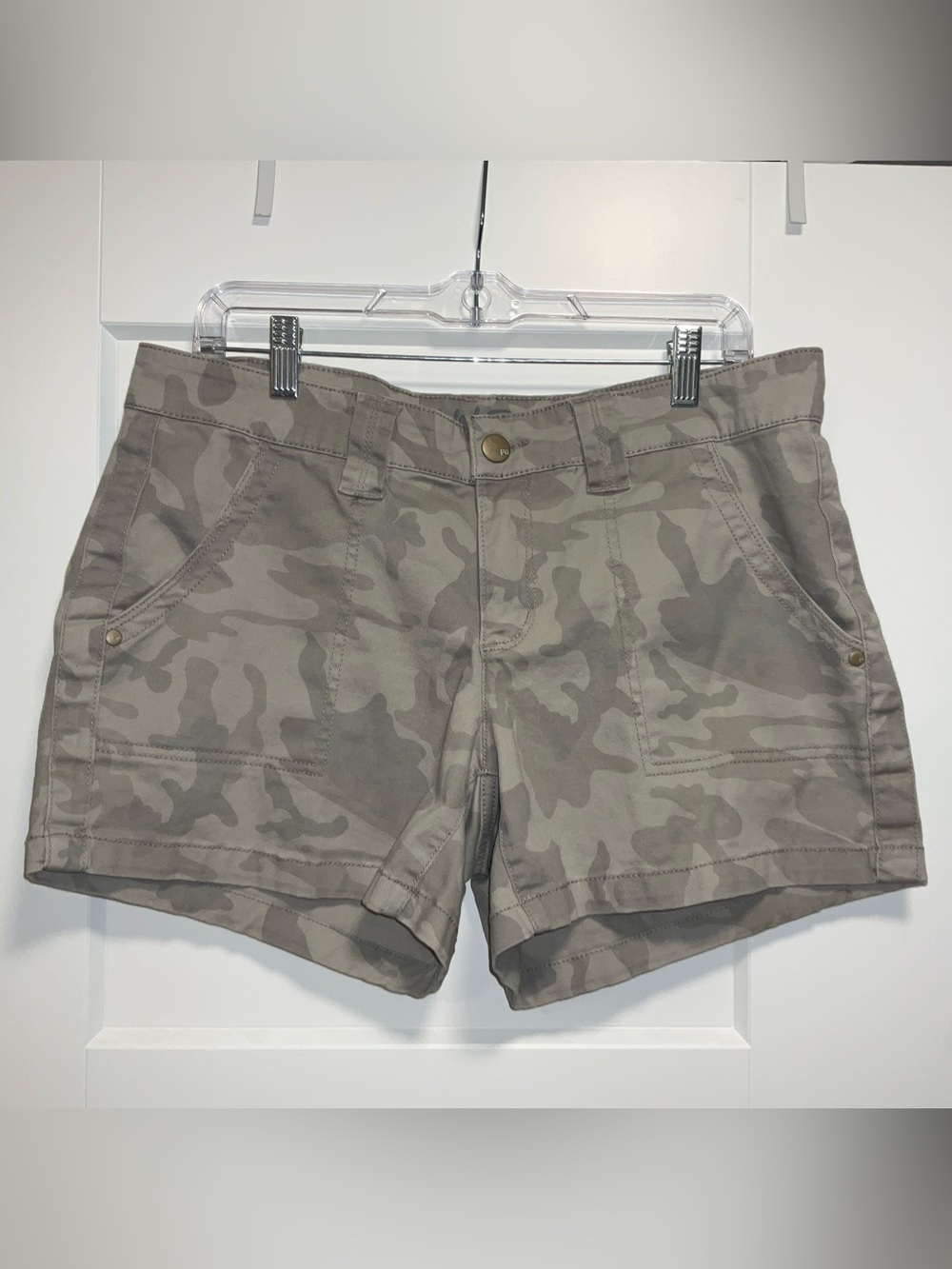 Faded Glory Taupe Camo Utility Shorts